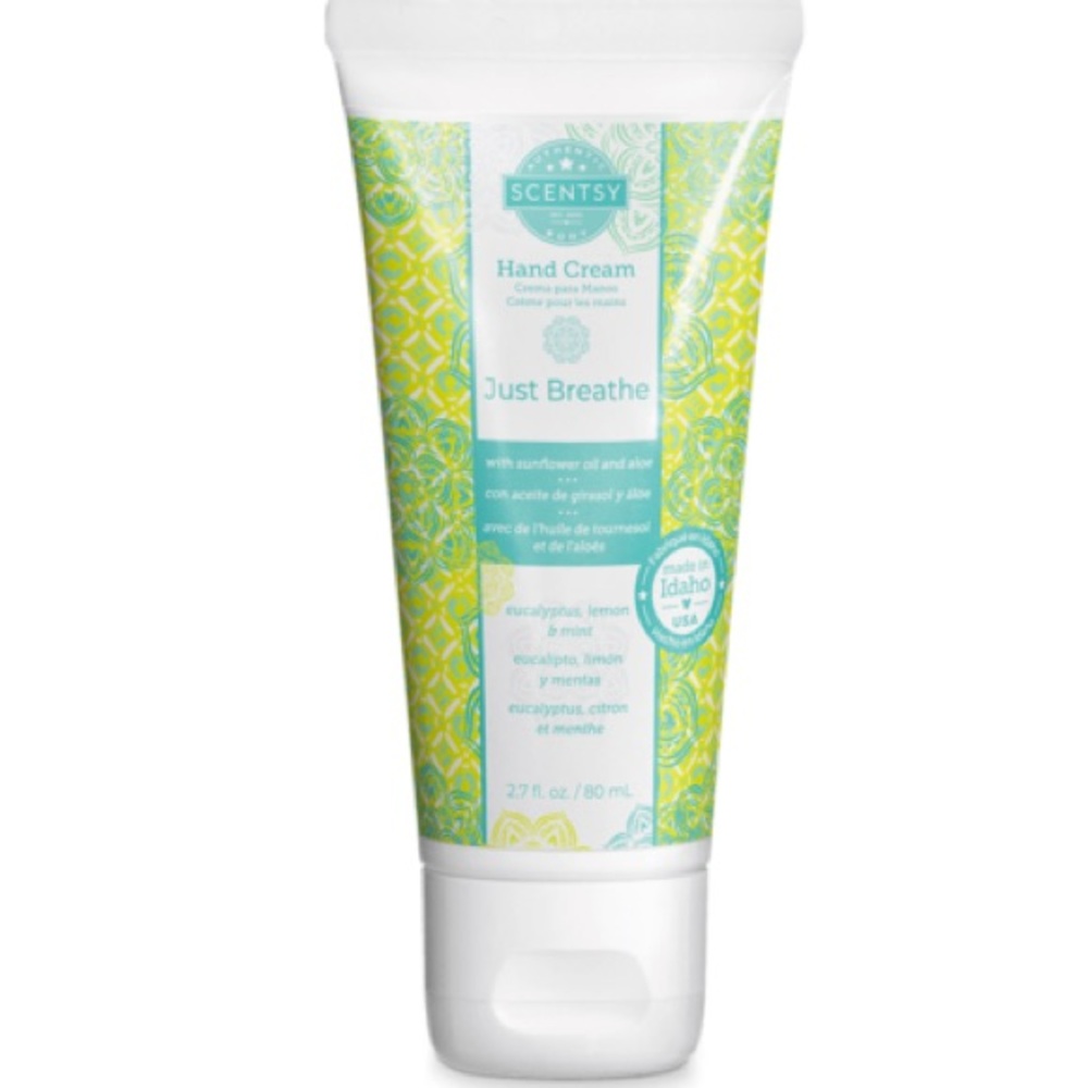 Scentsy Just Breathe Hand Cream - Spearmint, Lemon, Eucalyptus - NEW